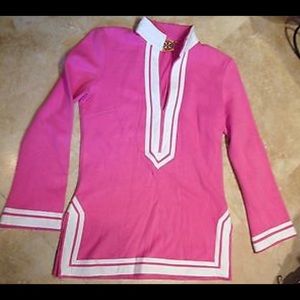 Tory Burch Barbie Pink Fleece Knit Tunic